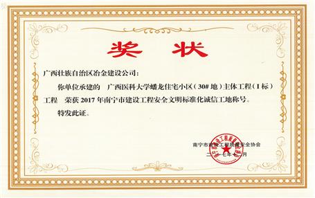 南寧分公司四個項目獲表彰！