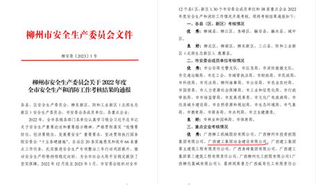 【喜訊】冶建公司2022年度這項工作獲評優(yōu)秀！